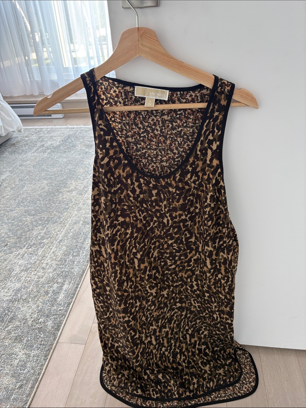 MICHAEL Michael Kors Brown and Black Leopard-Print Tank
